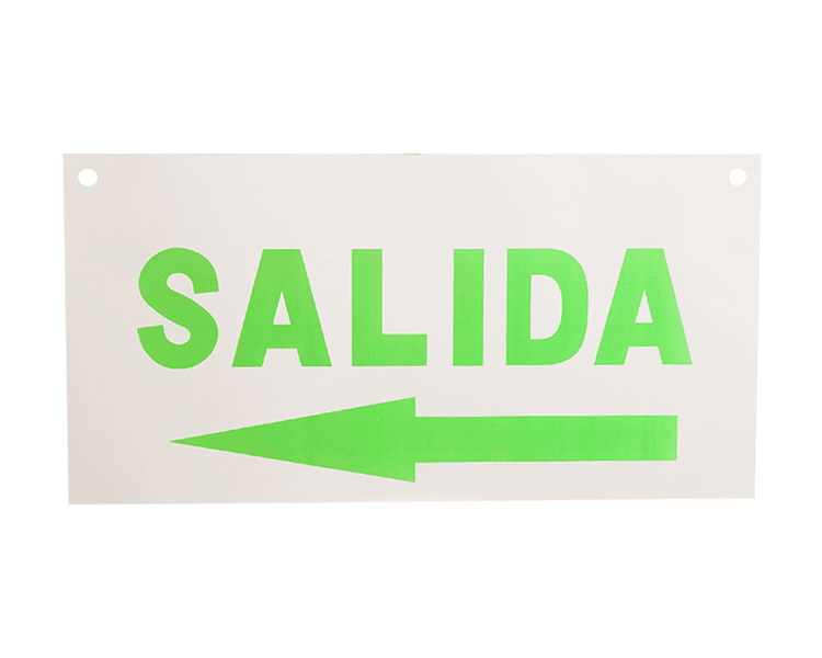 Saída de saída do painel acrílico salida