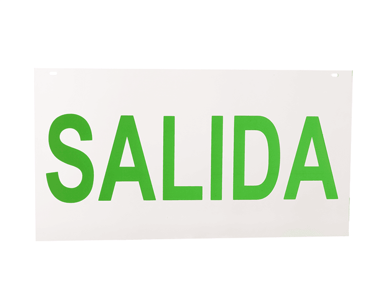 Saída de saída do painel acrílico salida