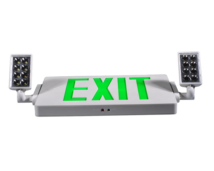 JLECD2GW-Green Emergency Fire Sair Lights com cabeças de LED