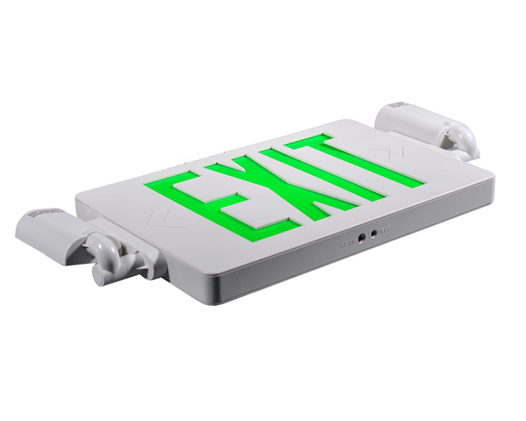 JLECD2GW-Green Emergency Fire Sair Lights com cabeças de LED